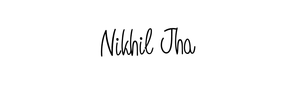 Create a beautiful signature design for name Nikhil Jha. With this signature (Angelique-Rose-font-FFP) fonts, you can make a handwritten signature for free. Nikhil Jha signature style 5 images and pictures png