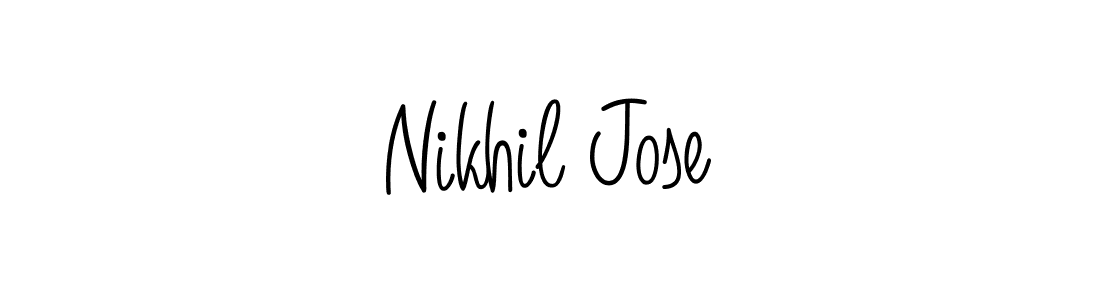 How to make Nikhil Jose name signature. Use Angelique-Rose-font-FFP style for creating short signs online. This is the latest handwritten sign. Nikhil Jose signature style 5 images and pictures png