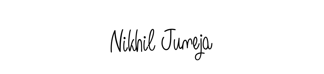 How to make Nikhil Juneja signature? Angelique-Rose-font-FFP is a professional autograph style. Create handwritten signature for Nikhil Juneja name. Nikhil Juneja signature style 5 images and pictures png