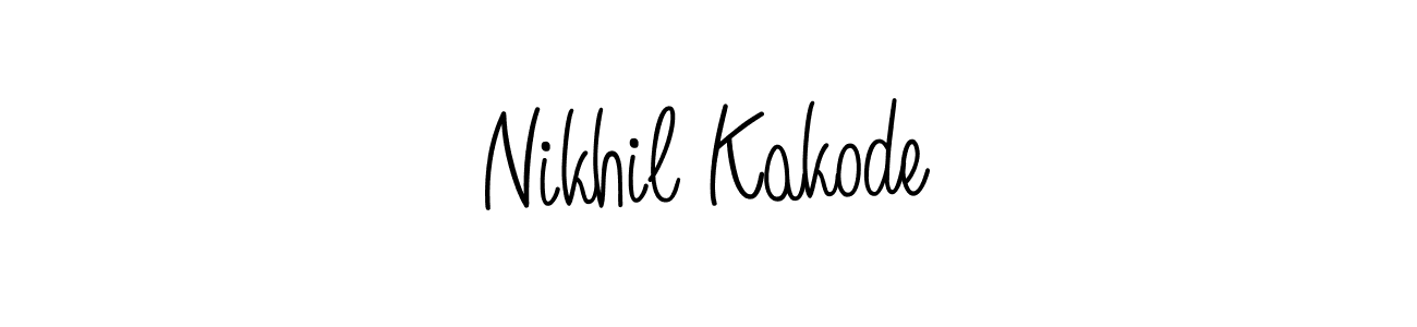 Design your own signature with our free online signature maker. With this signature software, you can create a handwritten (Angelique-Rose-font-FFP) signature for name Nikhil Kakode. Nikhil Kakode signature style 5 images and pictures png