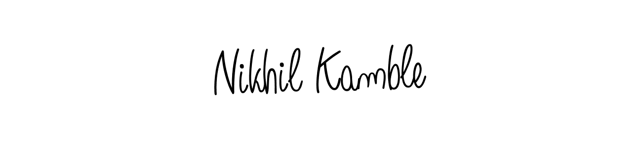 Create a beautiful signature design for name Nikhil Kamble. With this signature (Angelique-Rose-font-FFP) fonts, you can make a handwritten signature for free. Nikhil Kamble signature style 5 images and pictures png