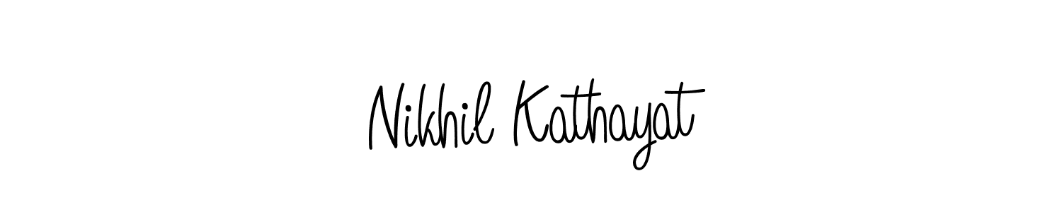 The best way (Angelique-Rose-font-FFP) to make a short signature is to pick only two or three words in your name. The name Nikhil Kathayat include a total of six letters. For converting this name. Nikhil Kathayat signature style 5 images and pictures png