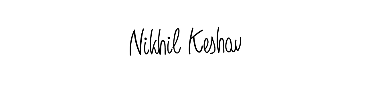 Nikhil Keshav stylish signature style. Best Handwritten Sign (Angelique-Rose-font-FFP) for my name. Handwritten Signature Collection Ideas for my name Nikhil Keshav. Nikhil Keshav signature style 5 images and pictures png