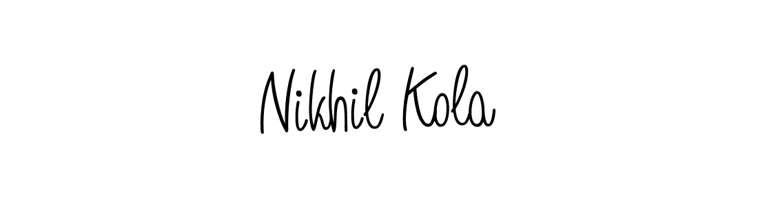 How to Draw Nikhil Kola signature style? Angelique-Rose-font-FFP is a latest design signature styles for name Nikhil Kola. Nikhil Kola signature style 5 images and pictures png