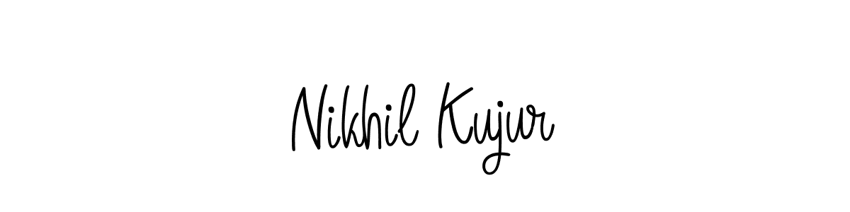 Use a signature maker to create a handwritten signature online. With this signature software, you can design (Angelique-Rose-font-FFP) your own signature for name Nikhil Kujur. Nikhil Kujur signature style 5 images and pictures png