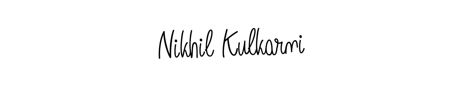 Design your own signature with our free online signature maker. With this signature software, you can create a handwritten (Angelique-Rose-font-FFP) signature for name Nikhil Kulkarni. Nikhil Kulkarni signature style 5 images and pictures png