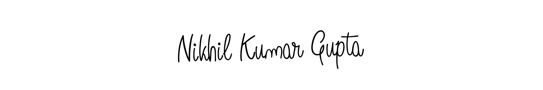 Make a beautiful signature design for name Nikhil Kumar Gupta. With this signature (Angelique-Rose-font-FFP) style, you can create a handwritten signature for free. Nikhil Kumar Gupta signature style 5 images and pictures png