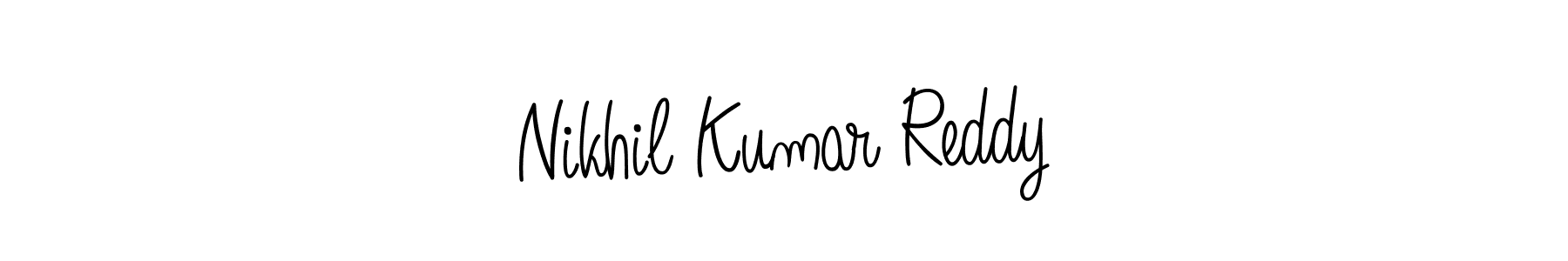 Make a beautiful signature design for name Nikhil Kumar Reddy. With this signature (Angelique-Rose-font-FFP) style, you can create a handwritten signature for free. Nikhil Kumar Reddy signature style 5 images and pictures png