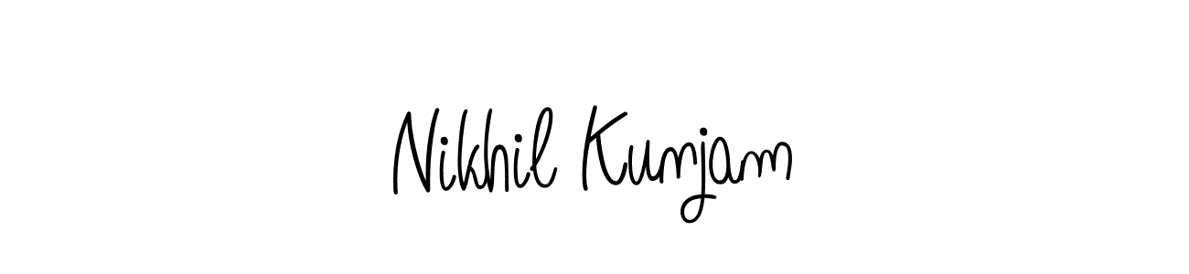 Nikhil Kunjam stylish signature style. Best Handwritten Sign (Angelique-Rose-font-FFP) for my name. Handwritten Signature Collection Ideas for my name Nikhil Kunjam. Nikhil Kunjam signature style 5 images and pictures png