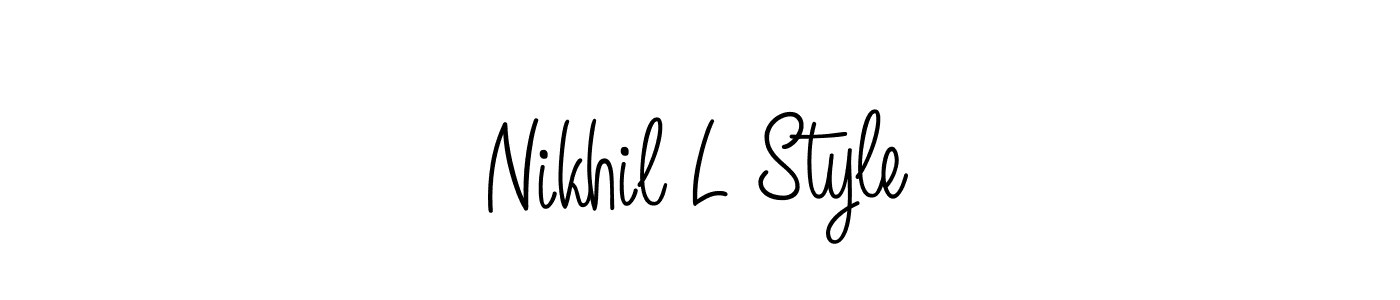 How to make Nikhil L Style name signature. Use Angelique-Rose-font-FFP style for creating short signs online. This is the latest handwritten sign. Nikhil L Style signature style 5 images and pictures png