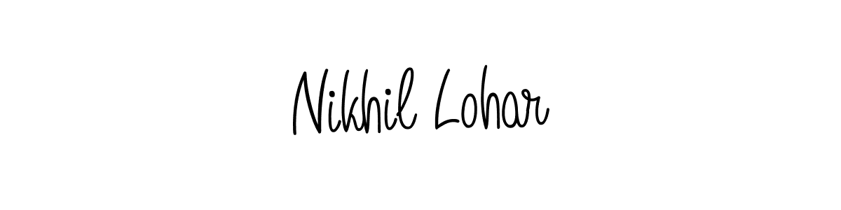 Make a beautiful signature design for name Nikhil Lohar. With this signature (Angelique-Rose-font-FFP) style, you can create a handwritten signature for free. Nikhil Lohar signature style 5 images and pictures png