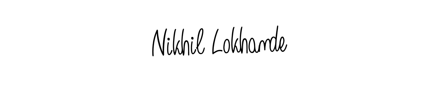 Make a beautiful signature design for name Nikhil Lokhande. With this signature (Angelique-Rose-font-FFP) style, you can create a handwritten signature for free. Nikhil Lokhande signature style 5 images and pictures png