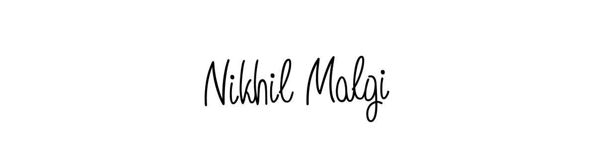 Make a beautiful signature design for name Nikhil Malgi. With this signature (Angelique-Rose-font-FFP) style, you can create a handwritten signature for free. Nikhil Malgi signature style 5 images and pictures png