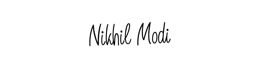 Use a signature maker to create a handwritten signature online. With this signature software, you can design (Angelique-Rose-font-FFP) your own signature for name Nikhil Modi. Nikhil Modi signature style 5 images and pictures png