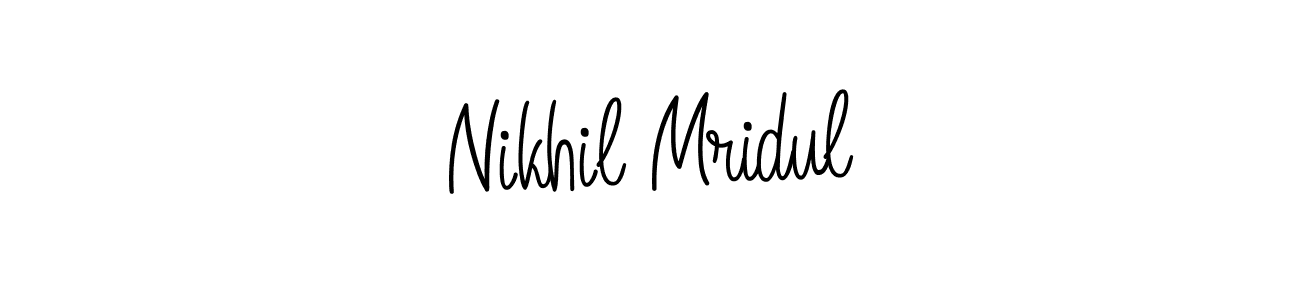 Nikhil Mridul stylish signature style. Best Handwritten Sign (Angelique-Rose-font-FFP) for my name. Handwritten Signature Collection Ideas for my name Nikhil Mridul. Nikhil Mridul signature style 5 images and pictures png