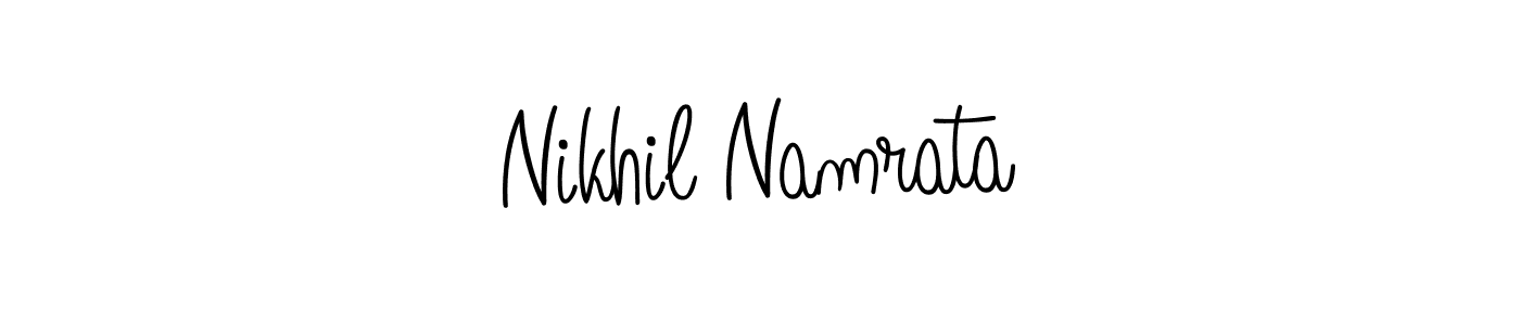 Create a beautiful signature design for name Nikhil Namrata. With this signature (Angelique-Rose-font-FFP) fonts, you can make a handwritten signature for free. Nikhil Namrata signature style 5 images and pictures png