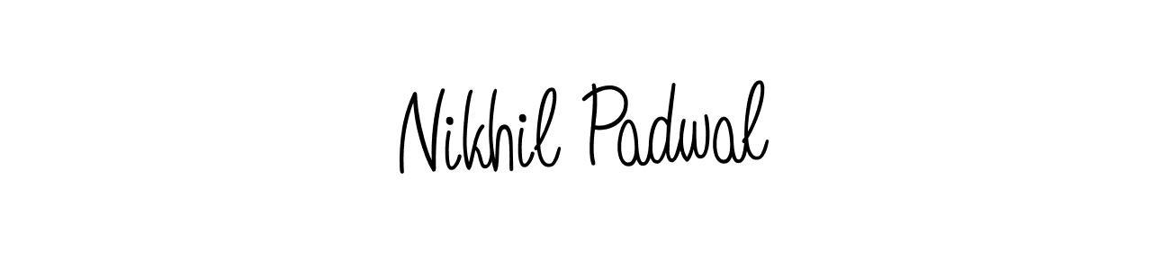 You should practise on your own different ways (Angelique-Rose-font-FFP) to write your name (Nikhil Padwal) in signature. don't let someone else do it for you. Nikhil Padwal signature style 5 images and pictures png