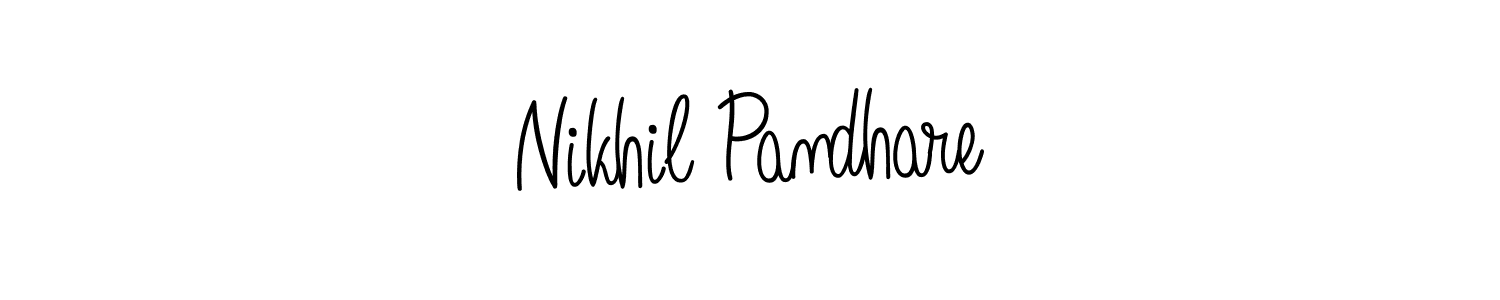 Make a short Nikhil Pandhare signature style. Manage your documents anywhere anytime using Angelique-Rose-font-FFP. Create and add eSignatures, submit forms, share and send files easily. Nikhil Pandhare signature style 5 images and pictures png
