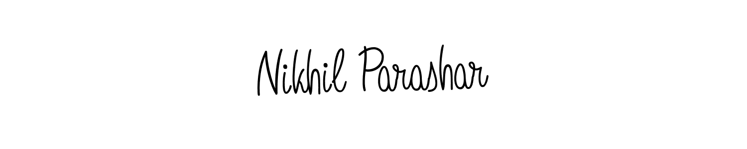 Nikhil Parashar stylish signature style. Best Handwritten Sign (Angelique-Rose-font-FFP) for my name. Handwritten Signature Collection Ideas for my name Nikhil Parashar. Nikhil Parashar signature style 5 images and pictures png