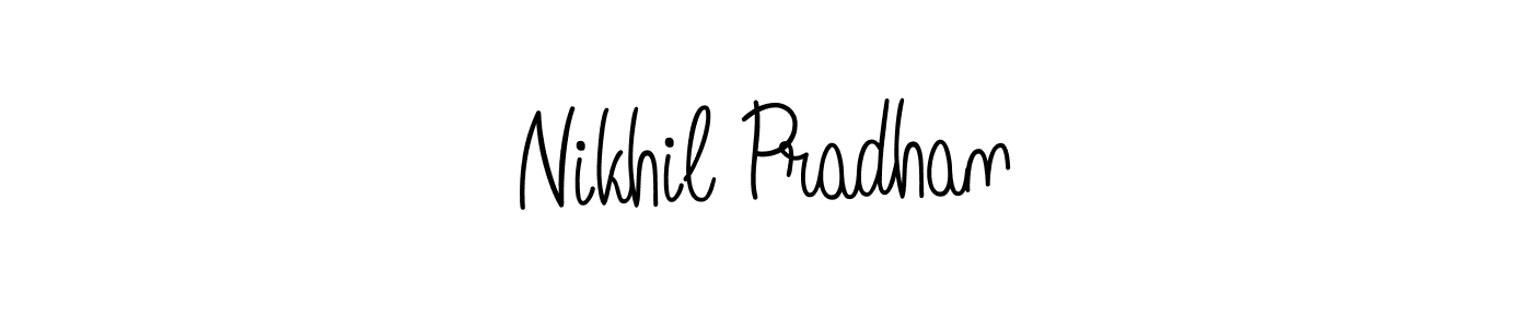 Nikhil Pradhan stylish signature style. Best Handwritten Sign (Angelique-Rose-font-FFP) for my name. Handwritten Signature Collection Ideas for my name Nikhil Pradhan. Nikhil Pradhan signature style 5 images and pictures png