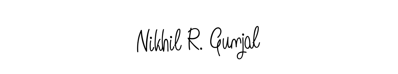 Use a signature maker to create a handwritten signature online. With this signature software, you can design (Angelique-Rose-font-FFP) your own signature for name Nikhil R. Gunjal. Nikhil R. Gunjal signature style 5 images and pictures png