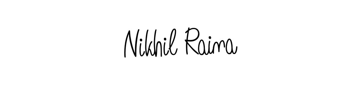 How to Draw Nikhil Raina signature style? Angelique-Rose-font-FFP is a latest design signature styles for name Nikhil Raina. Nikhil Raina signature style 5 images and pictures png