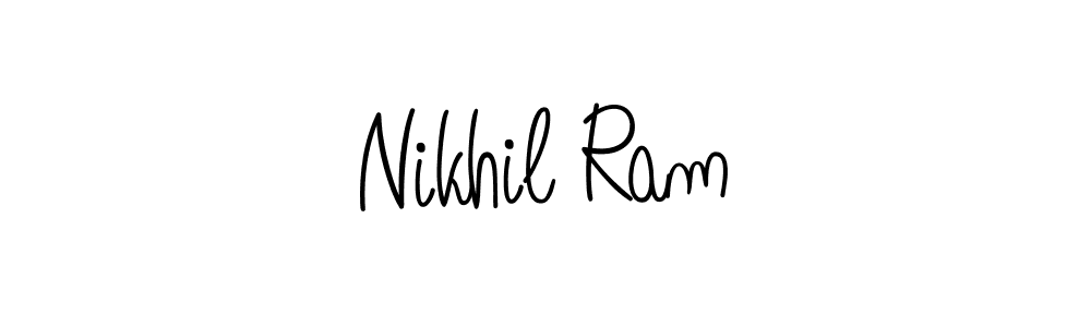 How to make Nikhil Ram name signature. Use Angelique-Rose-font-FFP style for creating short signs online. This is the latest handwritten sign. Nikhil Ram signature style 5 images and pictures png