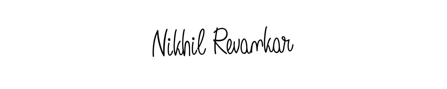 Use a signature maker to create a handwritten signature online. With this signature software, you can design (Angelique-Rose-font-FFP) your own signature for name Nikhil Revankar. Nikhil Revankar signature style 5 images and pictures png