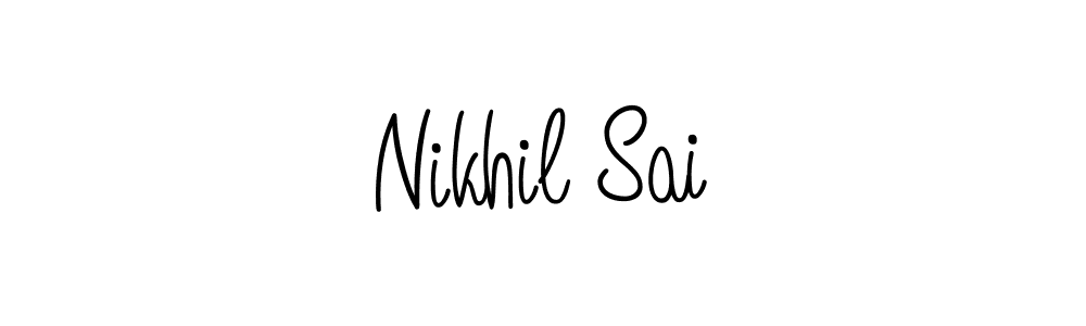 How to make Nikhil Sai name signature. Use Angelique-Rose-font-FFP style for creating short signs online. This is the latest handwritten sign. Nikhil Sai signature style 5 images and pictures png