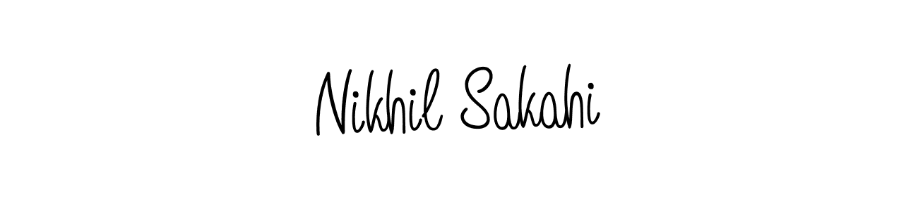 How to make Nikhil Sakahi signature? Angelique-Rose-font-FFP is a professional autograph style. Create handwritten signature for Nikhil Sakahi name. Nikhil Sakahi signature style 5 images and pictures png