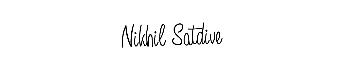 The best way (Angelique-Rose-font-FFP) to make a short signature is to pick only two or three words in your name. The name Nikhil Satdive include a total of six letters. For converting this name. Nikhil Satdive signature style 5 images and pictures png
