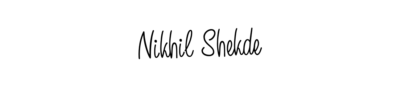 Use a signature maker to create a handwritten signature online. With this signature software, you can design (Angelique-Rose-font-FFP) your own signature for name Nikhil Shekde. Nikhil Shekde signature style 5 images and pictures png