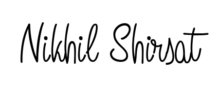 The Angelique-Rose-font-FFP font transforms the name Nikhil Shirsat into an executive sign with sharp precision and distinguished character. Nikhil Shirsat signature style 5 images and pictures png