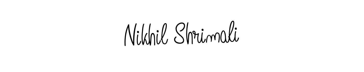 Use a signature maker to create a handwritten signature online. With this signature software, you can design (Angelique-Rose-font-FFP) your own signature for name Nikhil Shrimali. Nikhil Shrimali signature style 5 images and pictures png