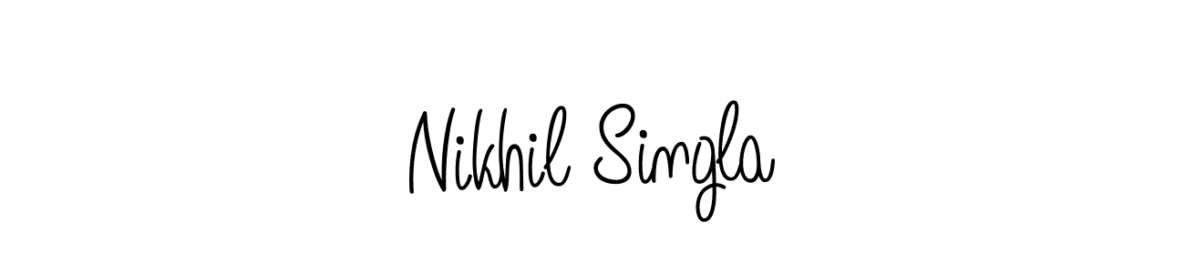 You should practise on your own different ways (Angelique-Rose-font-FFP) to write your name (Nikhil Singla) in signature. don't let someone else do it for you. Nikhil Singla signature style 5 images and pictures png