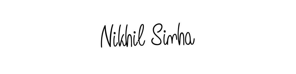 Nikhil Sinha stylish signature style. Best Handwritten Sign (Angelique-Rose-font-FFP) for my name. Handwritten Signature Collection Ideas for my name Nikhil Sinha. Nikhil Sinha signature style 5 images and pictures png