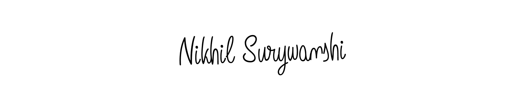 You can use this online signature creator to create a handwritten signature for the name Nikhil Surywanshi. This is the best online autograph maker. Nikhil Surywanshi signature style 5 images and pictures png