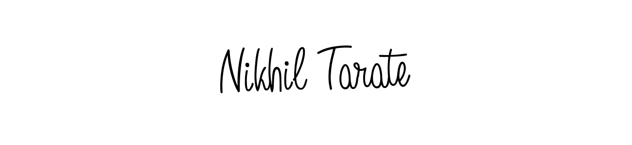 The best way (Angelique-Rose-font-FFP) to make a short signature is to pick only two or three words in your name. The name Nikhil Tarate include a total of six letters. For converting this name. Nikhil Tarate signature style 5 images and pictures png