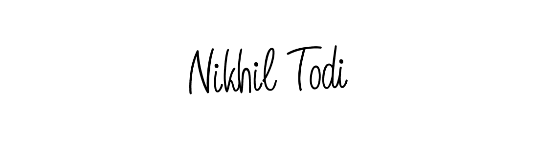 Use a signature maker to create a handwritten signature online. With this signature software, you can design (Angelique-Rose-font-FFP) your own signature for name Nikhil Todi. Nikhil Todi signature style 5 images and pictures png