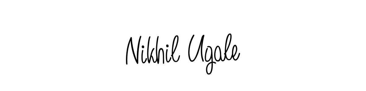 How to Draw Nikhil Ugale signature style? Angelique-Rose-font-FFP is a latest design signature styles for name Nikhil Ugale. Nikhil Ugale signature style 5 images and pictures png