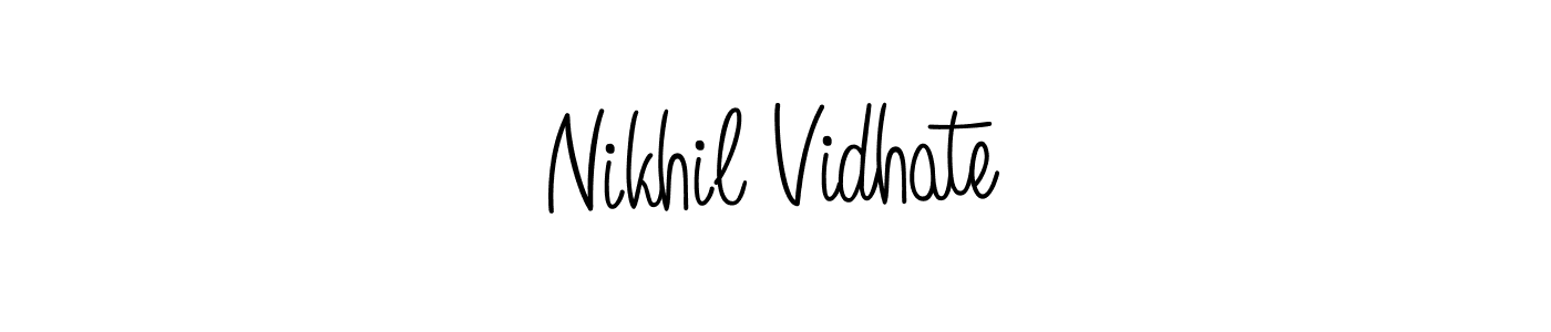 Nikhil Vidhate stylish signature style. Best Handwritten Sign (Angelique-Rose-font-FFP) for my name. Handwritten Signature Collection Ideas for my name Nikhil Vidhate. Nikhil Vidhate signature style 5 images and pictures png