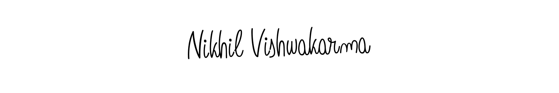 This is the best signature style for the Nikhil Vishwakarma name. Also you like these signature font (Angelique-Rose-font-FFP). Mix name signature. Nikhil Vishwakarma signature style 5 images and pictures png