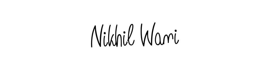 if you are searching for the best signature style for your name Nikhil Wani. so please give up your signature search. here we have designed multiple signature styles  using Angelique-Rose-font-FFP. Nikhil Wani signature style 5 images and pictures png