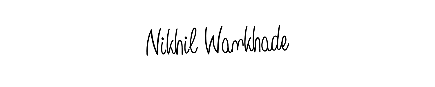 Use a signature maker to create a handwritten signature online. With this signature software, you can design (Angelique-Rose-font-FFP) your own signature for name Nikhil Wankhade. Nikhil Wankhade signature style 5 images and pictures png