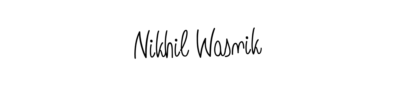 Make a beautiful signature design for name Nikhil Wasnik. With this signature (Angelique-Rose-font-FFP) style, you can create a handwritten signature for free. Nikhil Wasnik signature style 5 images and pictures png