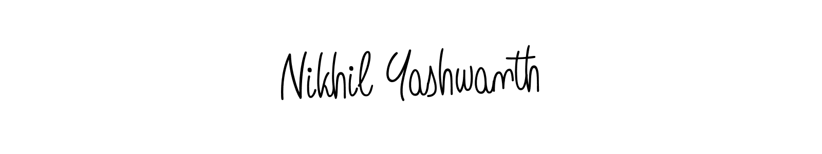 Create a beautiful signature design for name Nikhil Yashwanth. With this signature (Angelique-Rose-font-FFP) fonts, you can make a handwritten signature for free. Nikhil Yashwanth signature style 5 images and pictures png