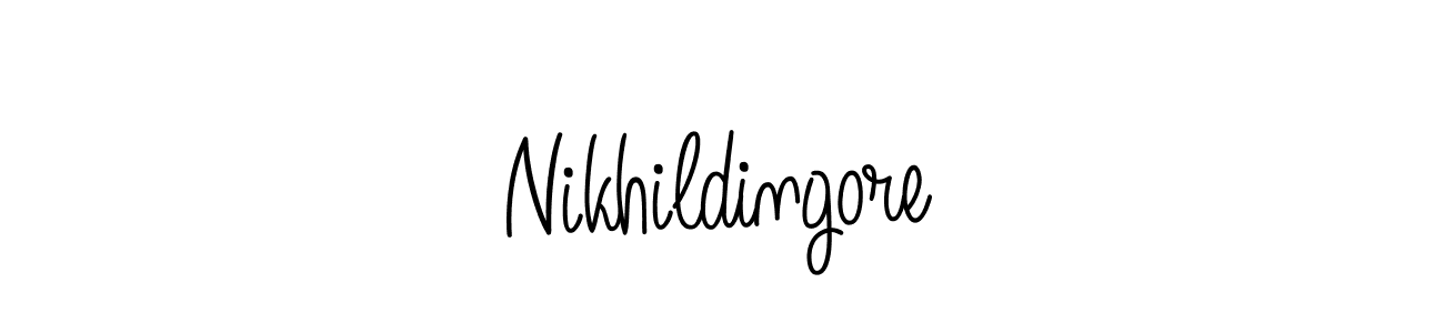 Also we have Nikhildingore name is the best signature style. Create professional handwritten signature collection using Angelique-Rose-font-FFP autograph style. Nikhildingore signature style 5 images and pictures png