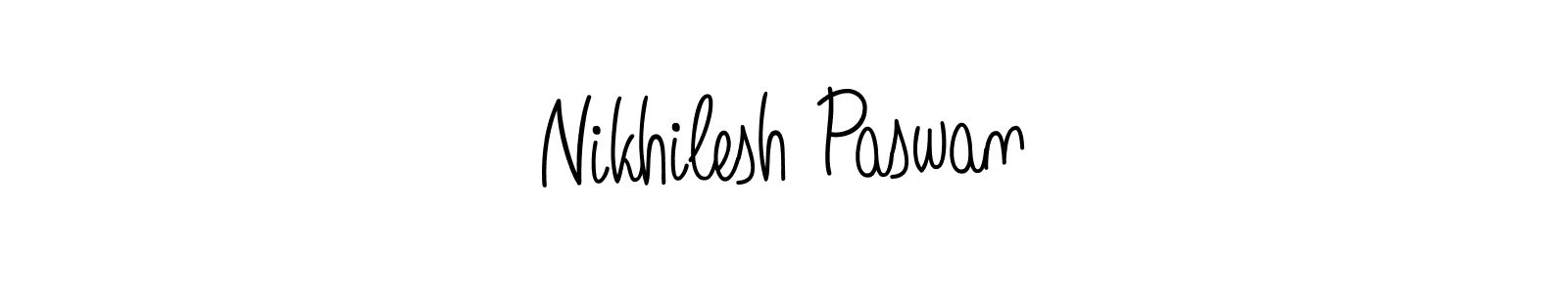 Make a beautiful signature design for name Nikhilesh Paswan. With this signature (Angelique-Rose-font-FFP) style, you can create a handwritten signature for free. Nikhilesh Paswan signature style 5 images and pictures png