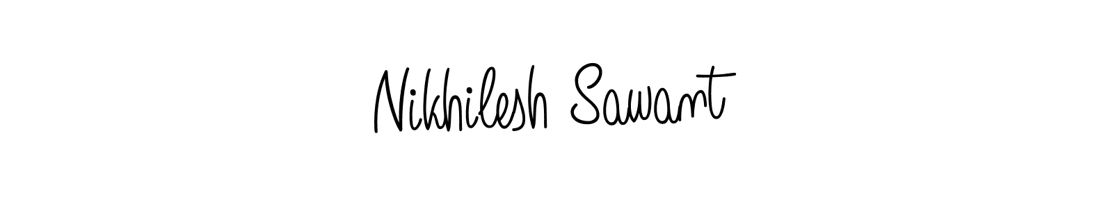 Create a beautiful signature design for name Nikhilesh Sawant. With this signature (Angelique-Rose-font-FFP) fonts, you can make a handwritten signature for free. Nikhilesh Sawant signature style 5 images and pictures png