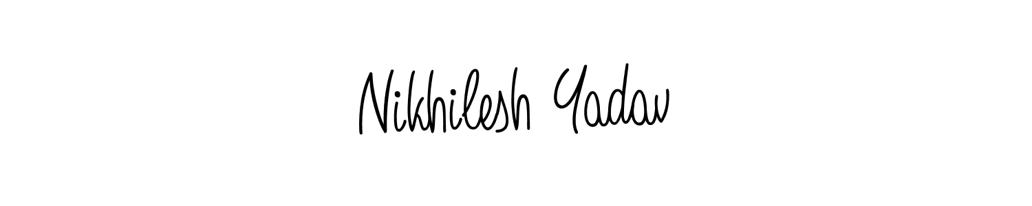 How to make Nikhilesh Yadav signature? Angelique-Rose-font-FFP is a professional autograph style. Create handwritten signature for Nikhilesh Yadav name. Nikhilesh Yadav signature style 5 images and pictures png
